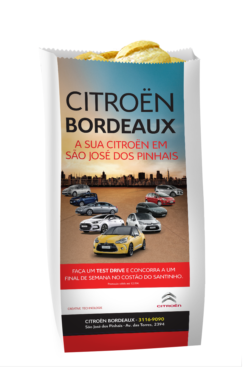 Saco de pão com publicidade Citroën